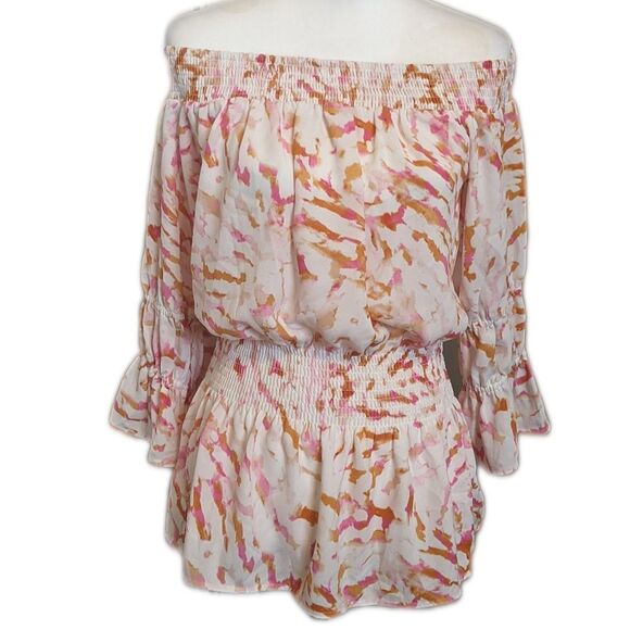 CAbi style #6202 The Drop Off Blouse off the shoulder, peplum top S - Picture 1 of 7